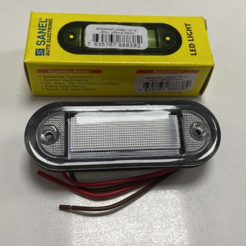 BASAMAK LAMBA 12V 6 LEDLİ  KIRMIZI RENK