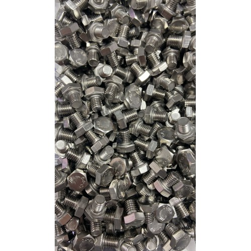 5 ADET METRİK 8X10 6 KÖŞE PASLANMAZ CİVATA 304 KALİTE