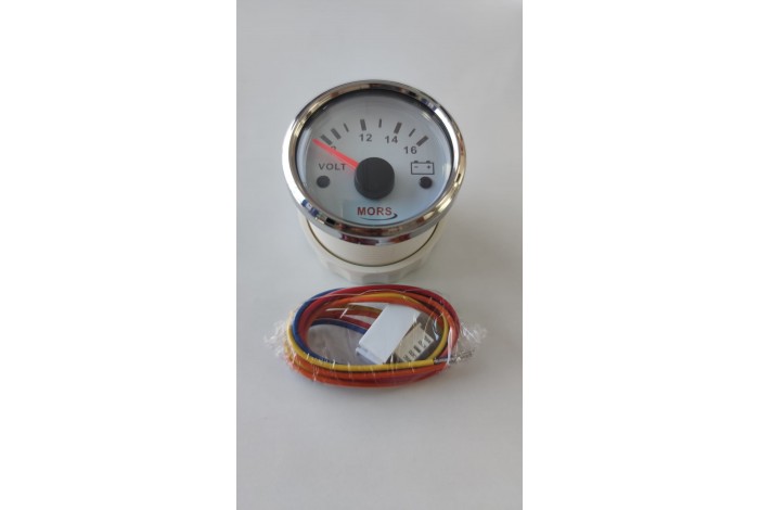 Voltmetre Beyaz 12 V  Ø: 55 mm