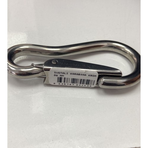 SUSTALI KARABİNA KROM 08 MM