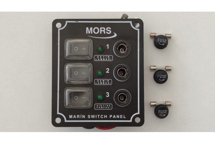  3’lü Switch Panel - Dikey 85x100 mm