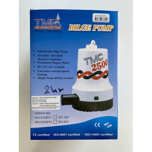 TMC  SİNTİNE POMPASI 2500 GPH 24 V